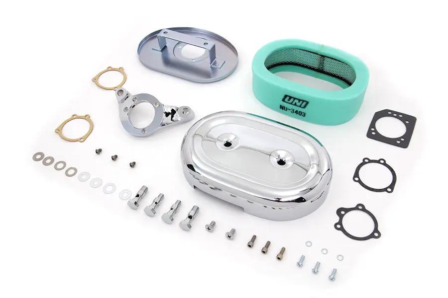 V-Twin Chrome Wyatt Gatling Air Cleaner Assembly for Harley Davidson FXST (1993-2002) by V-Twin