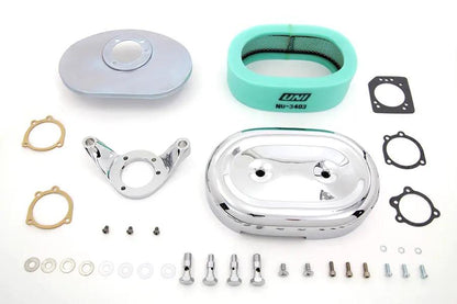 V-Twin Chrome Wyatt Gatling Air Cleaner Assembly for Harley Davidson FXST (1993-2002) by V-Twin
