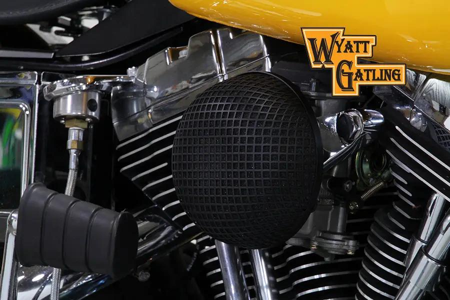 V-Twin Black Wyatt Gatling Air Cleaner Assembly for Harley Davidson FXST (1993-2002) by V-Twin