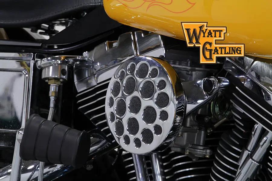 V-Twin Chrome Wyatt Gatling Air Cleaner Assembly for Harley Davidson FXD (1993-2002) by V-Twin