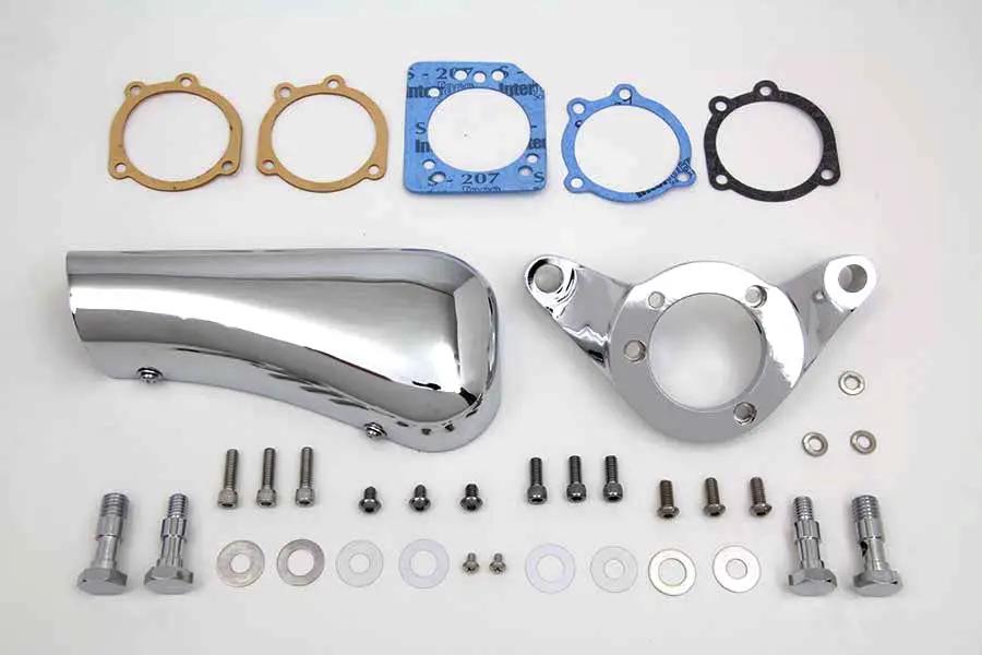 V-Twin Chrome Wyatt Gatling Breather Snoot Assembly for Harley Davidson FXST (1993-2002) by V-Twin