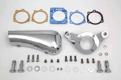 V-Twin Chrome Wyatt Gatling Breather Snoot Assembly for Harley Davidson FXST (1993-2002) by V-Twin