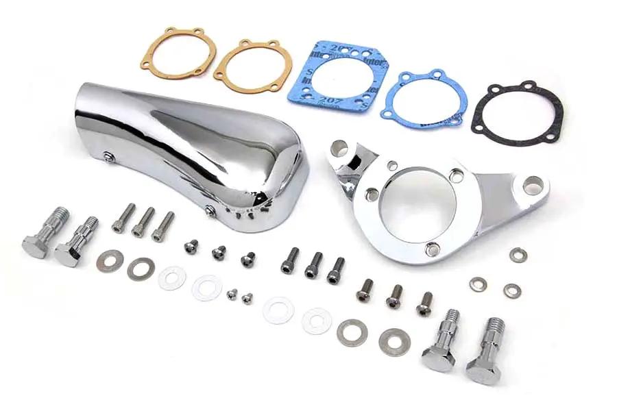 V-Twin Chrome Wyatt Gatling Breather Snoot Assembly for Harley Davidson FXST (1993-2002) by V-Twin