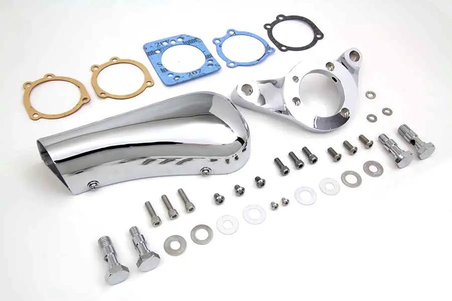 V-Twin Chrome Wyatt Gatling Breather Snoot Assembly for Harley Davidson FXST (1993-2002) by V-Twin