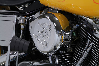 V-Twin Chrome Wyatt Gatling Air Cleaner Assembly for Harley Davidson FXST (1993-2002)