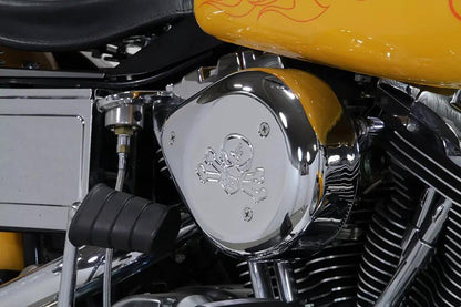 V-Twin Chrome Wyatt Gatling Air Cleaner Assembly for Harley Davidson FXST (1993-2002) by V-Twin