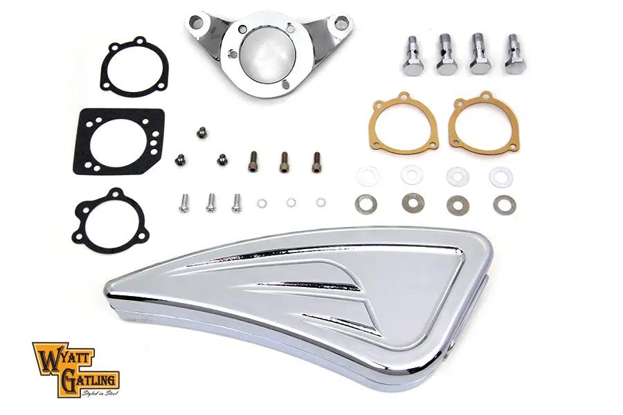 V-Twin Chrome Wyatt Gatling Air Cleaner Assembly for Harley Davidson FXST (1993-2002) by V-Twin