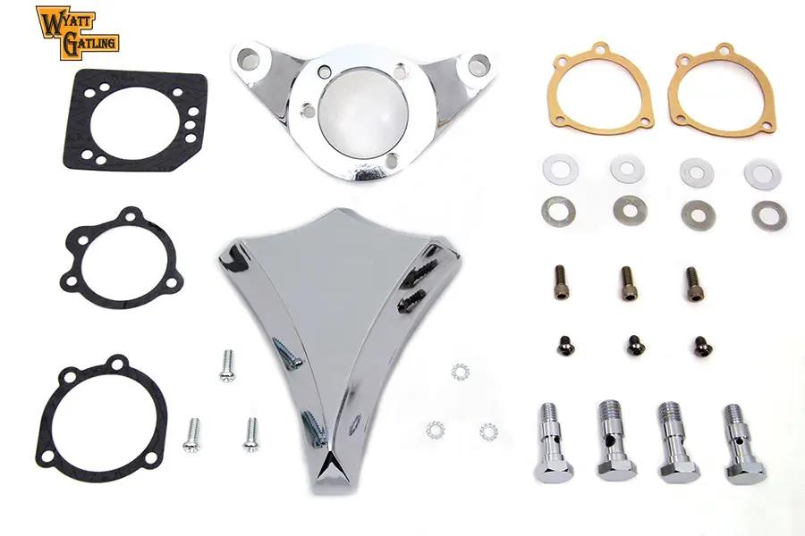 V-Twin Chrome Wyatt Gatling Air Cleaner Assembly for Harley Davidson FXST (1993-2002) - Easy Install Kit by V-Twin
