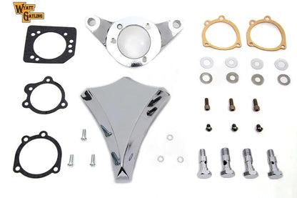 V-Twin Chrome Wyatt Gatling Air Cleaner Assembly for Harley Davidson FXST (1993-2002) - Easy Install Kit by V-Twin