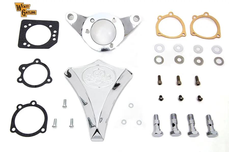 V-Twin Chrome Wyatt Gatling Air Cleaner Assembly for Harley Davidson FXST (1993-2002) by V-Twin