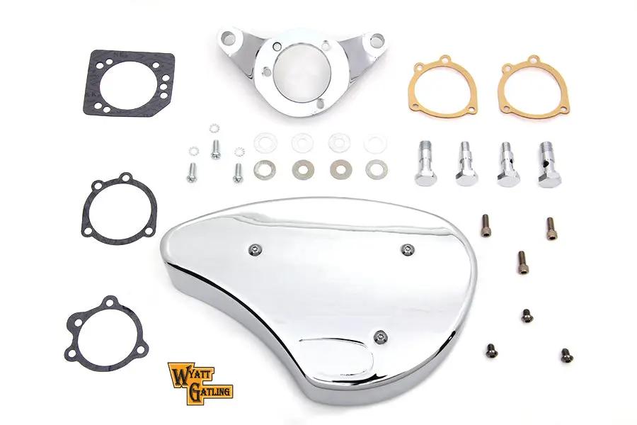 V-Twin Chrome Wyatt Gatling Air Cleaner Assembly for Harley Davidson FXST (1993-2002) by V-Twin