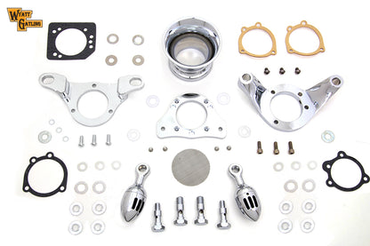 V-Twin Chrome Wyatt Gatling Velocity Stack Assembly for Harley Davidson FXST 1993-2002