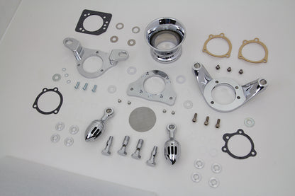 V-Twin Chrome Wyatt Gatling Velocity Stack Assembly for Harley Davidson FXST 1993-2002