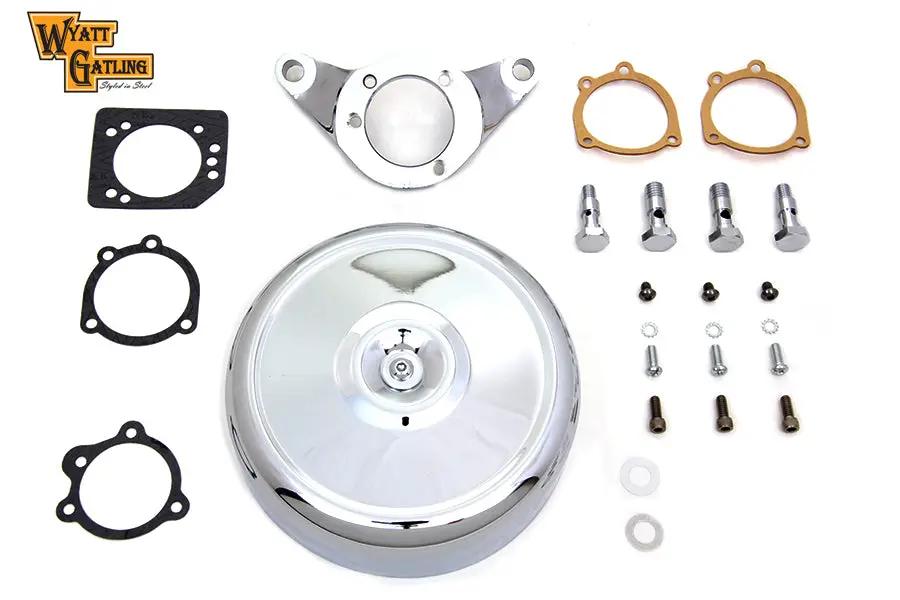 V-Twin Chrome Wyatt Gatling Air Cleaner Assembly for Harley Davidson FXST (1993-2002) by V-Twin