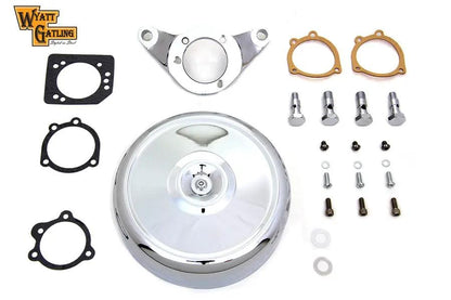 V-Twin Chrome Wyatt Gatling Air Cleaner Assembly for Harley Davidson FXST (1993-2002) by V-Twin