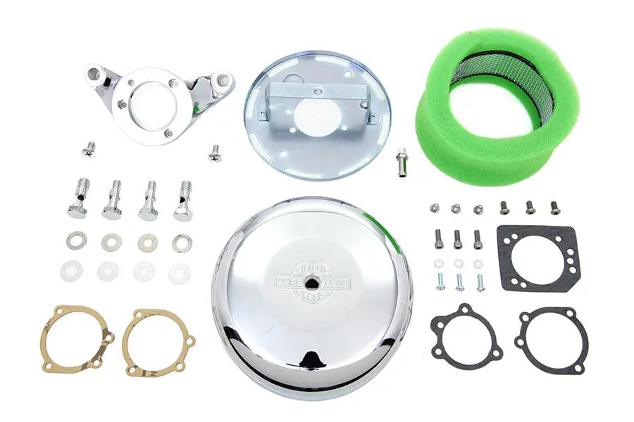 V-Twin Chrome Wyatt Gatling Air Cleaner Assembly for Harley Davidson FXST (1993-2002) by V-Twin