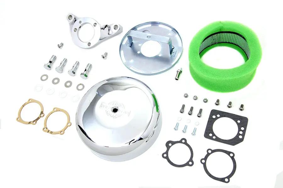 V-Twin Chrome Wyatt Gatling Air Cleaner Assembly for Harley Davidson FXST (1993-2002) by V-Twin