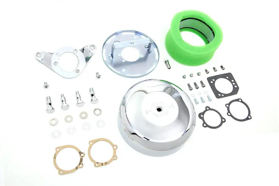 V-Twin Chrome Wyatt Gatling Air Cleaner Assembly for Harley Davidson FXST (1993-2002) by V-Twin