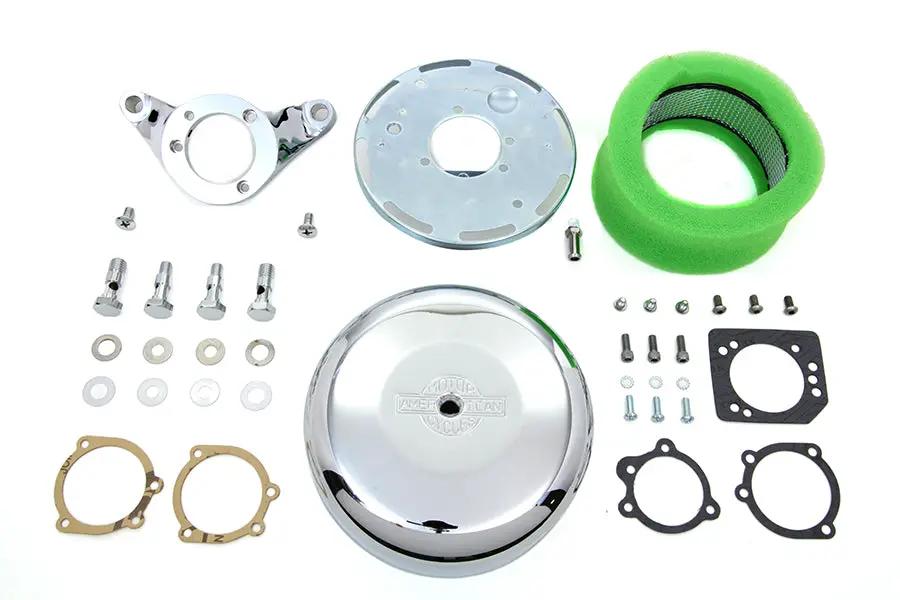 V-Twin Chrome Wyatt Gatling Air Cleaner Assembly for Harley Davidson FXST (1993-2002) by V-Twin