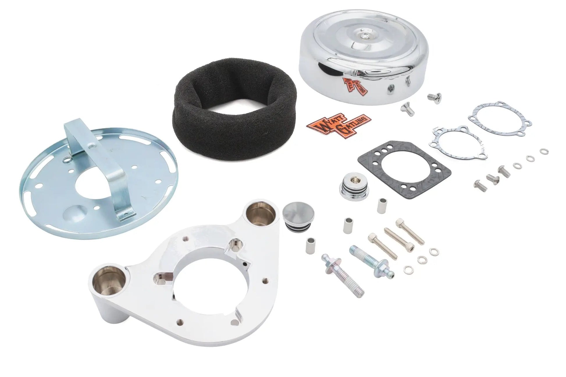 V-Twin 34-1658 7 Inch Retro Chrome Air Cleaner Assembly for Harley Davidson FLT and FLST Models by V-Twin