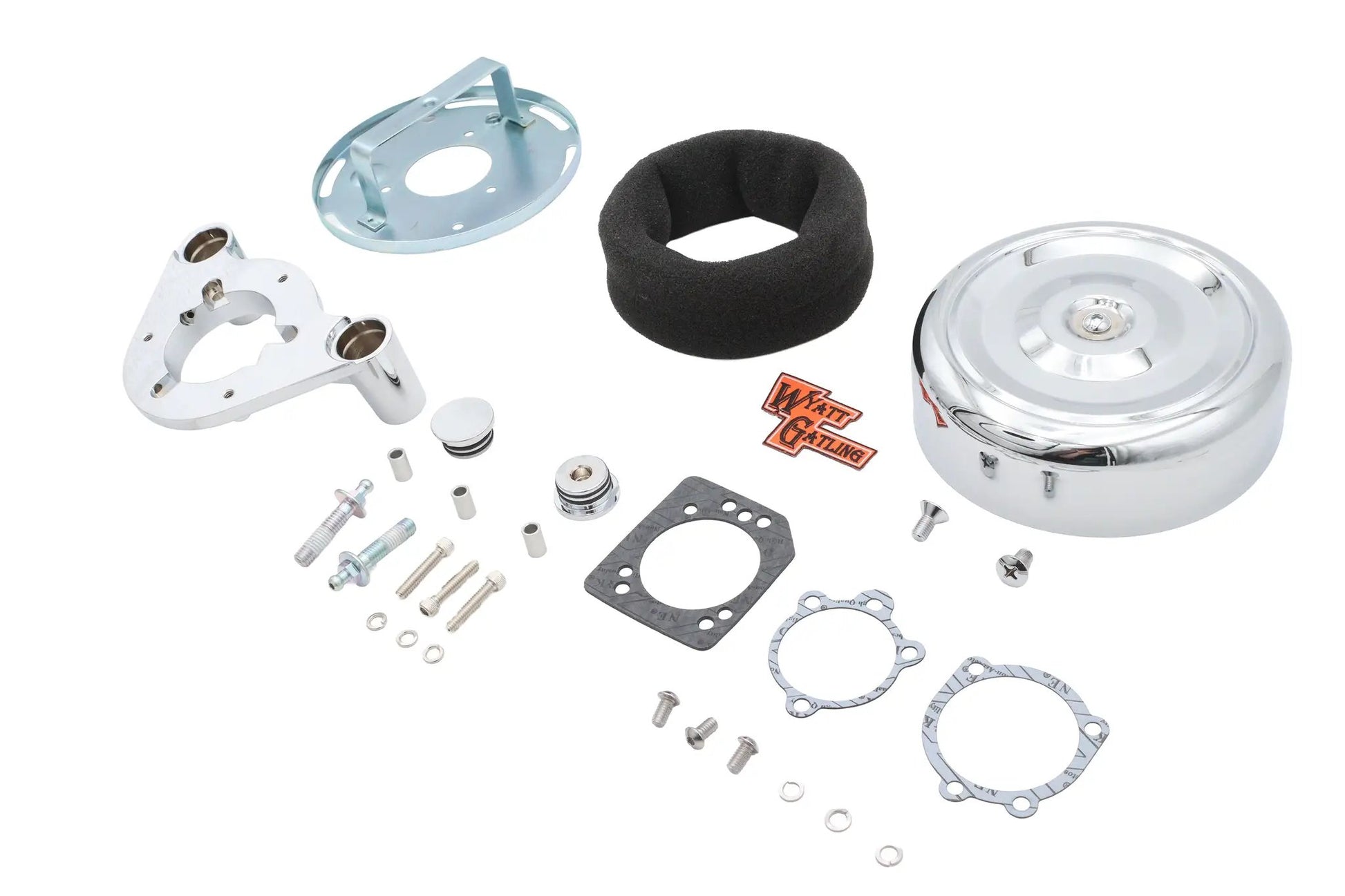 V-Twin 34-1658 7 Inch Retro Chrome Air Cleaner Assembly for Harley Davidson FLT and FLST Models by V-Twin