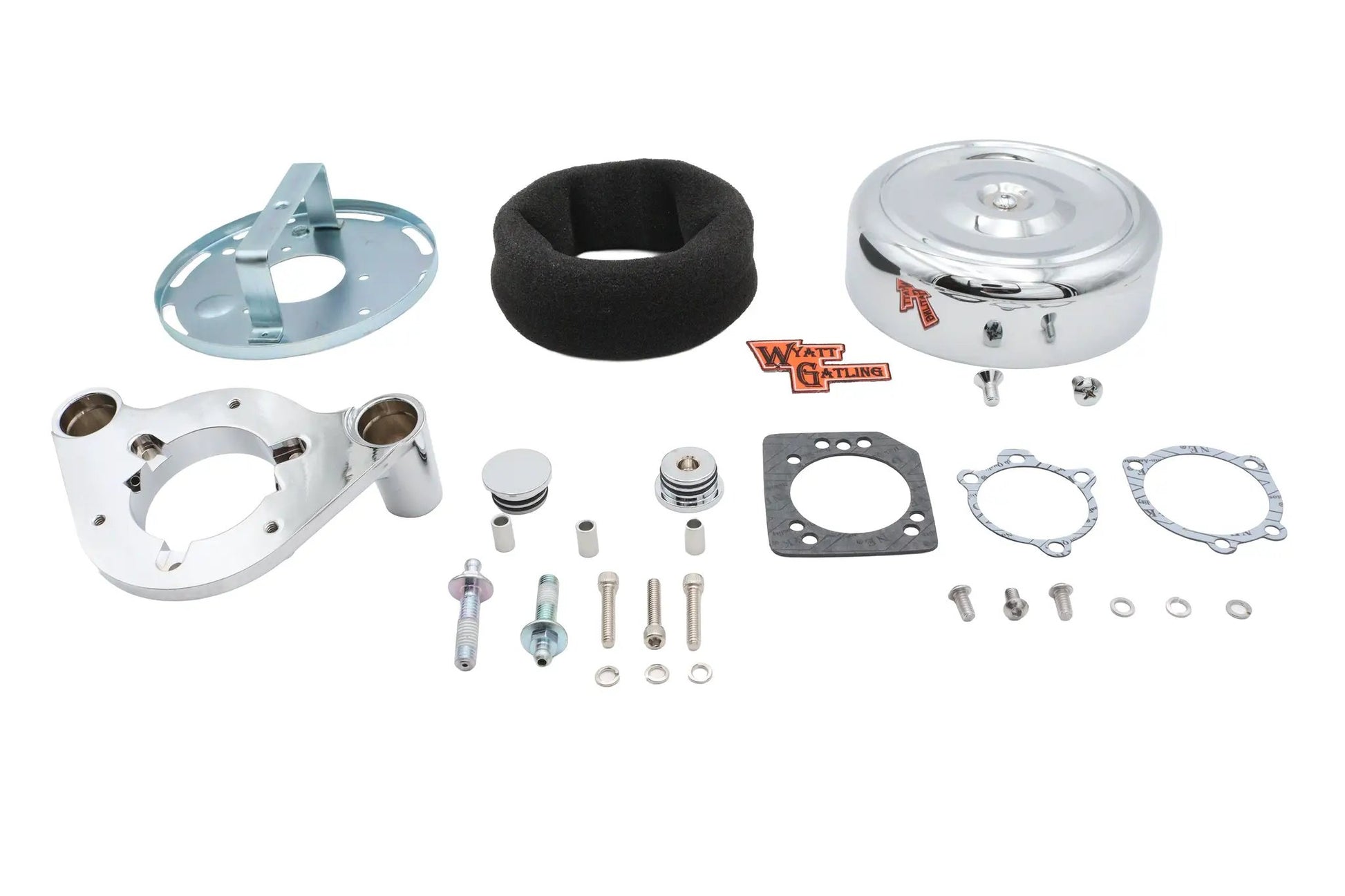 V-Twin 34-1658 7 Inch Retro Chrome Air Cleaner Assembly for Harley Davidson FLT and FLST Models by V-Twin