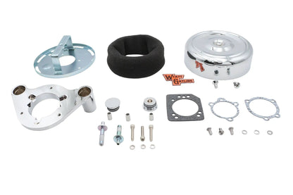 V-Twin 34-1658 7 Inch Retro Chrome Air Cleaner Assembly for Harley Davidson FLT and FLST Models by V-Twin