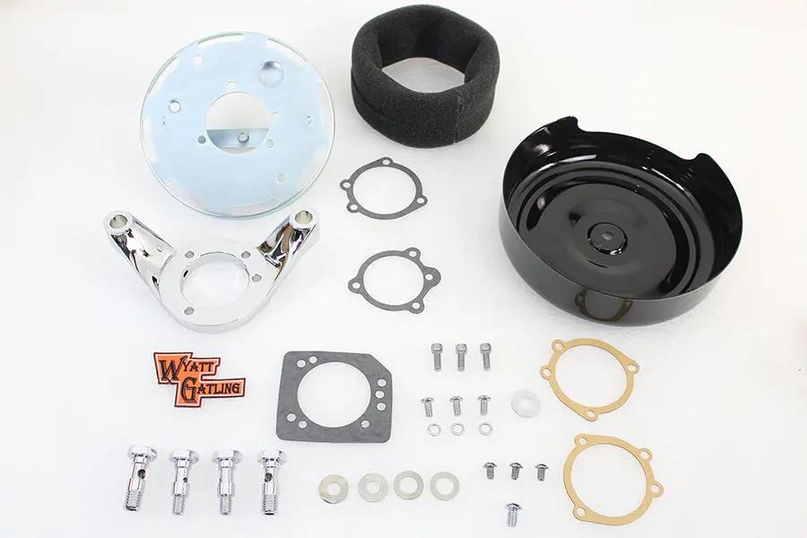 Wyatt Gatling 8 Inch Round Air Cleaner Assembly Chrome for Harley FLT 1993-2002 by Wyatt Gatling