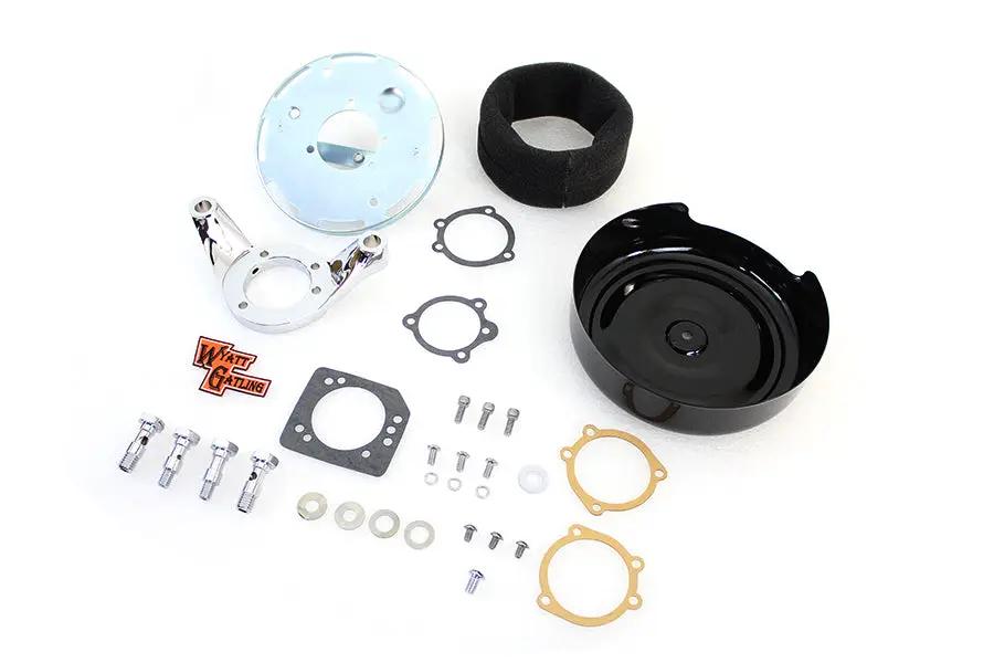 Wyatt Gatling 8 Inch Round Air Cleaner Assembly Chrome for Harley FLT 1993-2002 by Wyatt Gatling