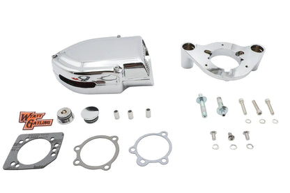 Wyatt Gatling V-Charger Chrome Air Cleaner Kit for Harley Davidson by Wyatt Gatling
