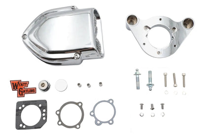 Wyatt Gatling V-Charger Chrome Air Cleaner Kit for Harley Davidson by Wyatt Gatling