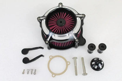 Wyatt Gatling Exposed Filter Air Cleaner Kit for Harley Davidson FLT - Black by Wyatt Gatling