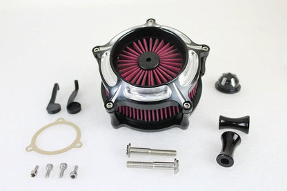 Wyatt Gatling Exposed Filter Air Cleaner Kit for Harley Davidson FLT - Black by Wyatt Gatling