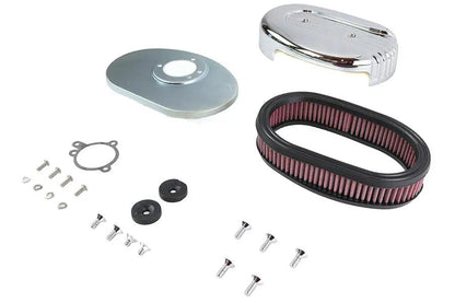 V-Twin Shorty Oval Air Cleaner Kit Chrome for Harley Davidson XL (1986-1995) by V-Twin