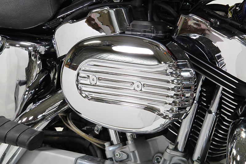 V-Twin Chrome Wyatt Gatling Air Cleaner Assembly for CV Carburetors, 34-1693