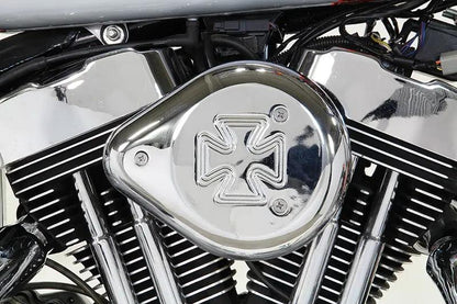 V-Twin Chrome Wyatt Gatling Air Cleaner Assembly for Harley Davidson XL (1991-2000) by V-Twin