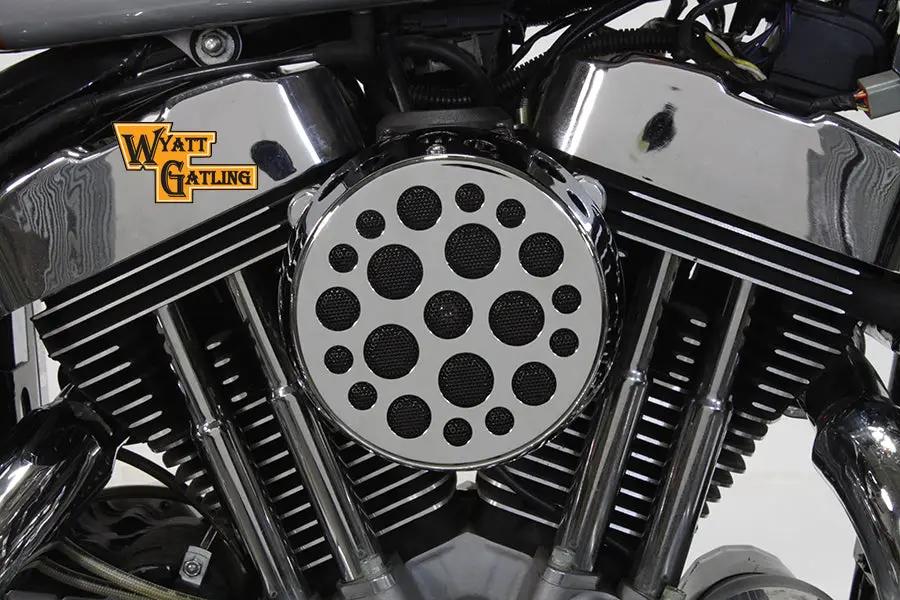 V-Twin Chrome Wyatt Gatling Air Cleaner Assembly for Harley Davidson XL Models by V-Twin
