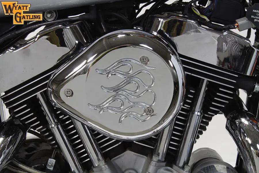 V-Twin Chrome Wyatt Gatling Air Cleaner Assembly for Harley Davidson XL (1991-2000) by V-Twin