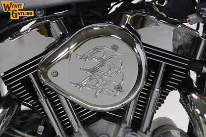 V-Twin Chrome Wyatt Gatling Air Cleaner Assembly for Harley Davidson XL (1991-2000) by V-Twin