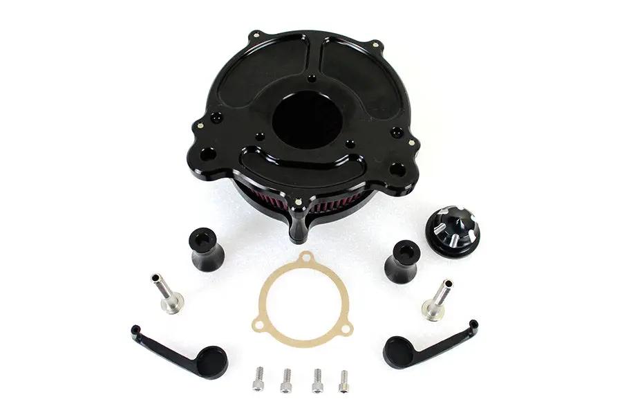 Wyatt Gatling Exposed Filter Air Cleaner Kit Black for Harley Davidson FLST by Wyatt Gatling