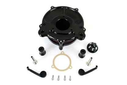 Wyatt Gatling Exposed Filter Air Cleaner Kit Black for Harley Davidson FLST by Wyatt Gatling