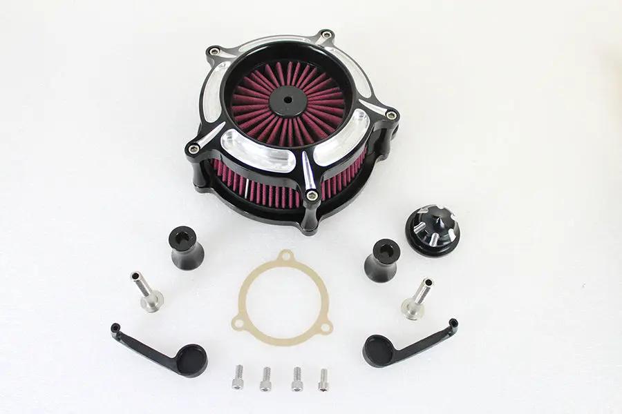 Wyatt Gatling Exposed Filter Air Cleaner Kit Black for Harley Davidson FLST by Wyatt Gatling
