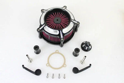Wyatt Gatling Exposed Filter Air Cleaner Kit Black for Harley Davidson FLST by Wyatt Gatling