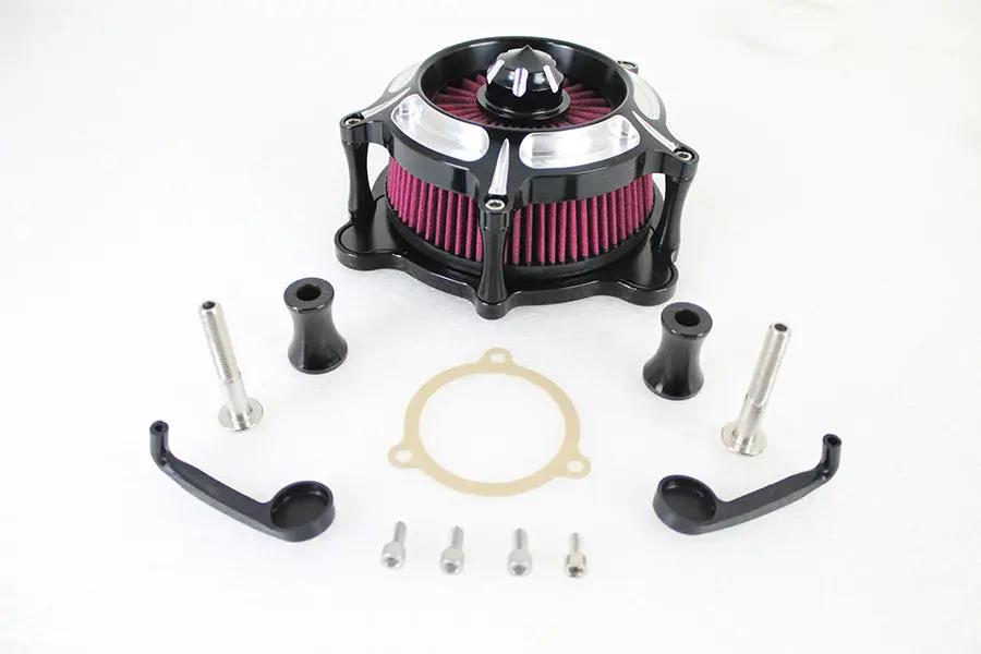 Wyatt Gatling Exposed Filter Air Cleaner Kit Black for Harley Davidson FLST by Wyatt Gatling