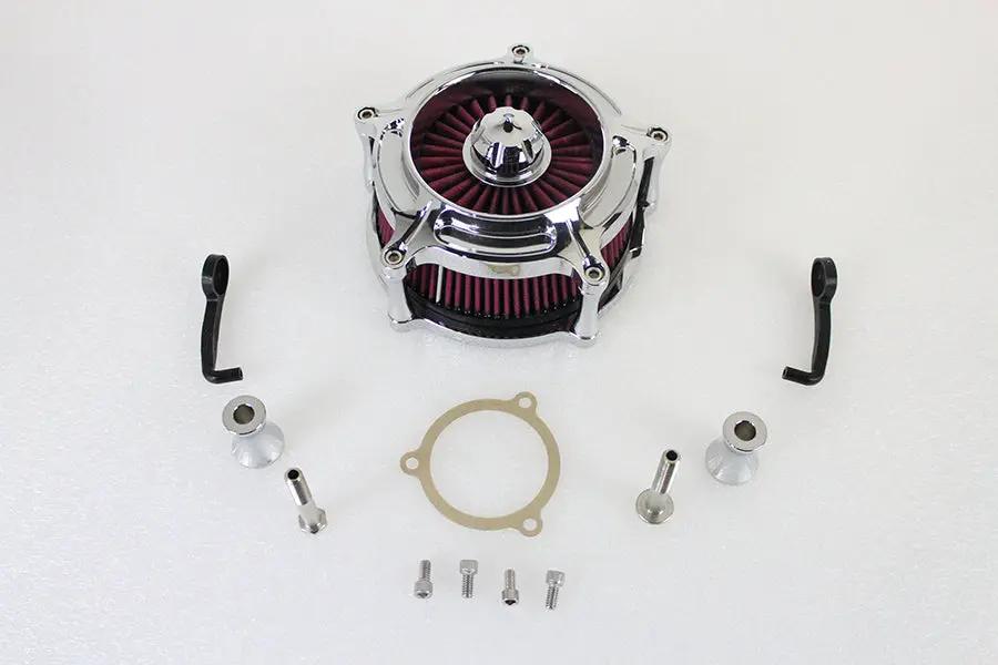 Wyatt Gatling Chrome Exposed Filter Air Cleaner Kit for Harley Davidson FLST (2001-2010) by Wyatt Gatling