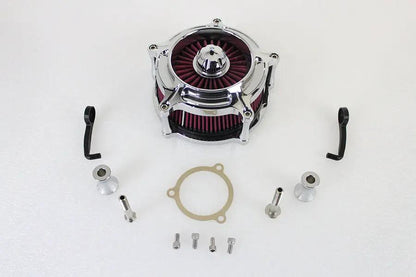 Wyatt Gatling Chrome Exposed Filter Air Cleaner Kit for Harley Davidson FLST (2001-2010) by Wyatt Gatling