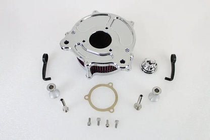 Wyatt Gatling Chrome Exposed Filter Air Cleaner Kit for Harley Davidson FLST (2001-2010) by Wyatt Gatling