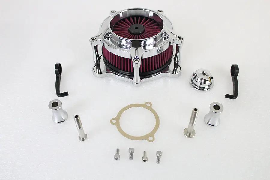 Wyatt Gatling Chrome Exposed Filter Air Cleaner Kit for Harley Davidson FLST (2001-2010) by Wyatt Gatling