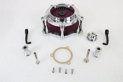Wyatt Gatling Chrome Exposed Filter Air Cleaner Kit for Harley Davidson FLST (2001-2010) by Wyatt Gatling