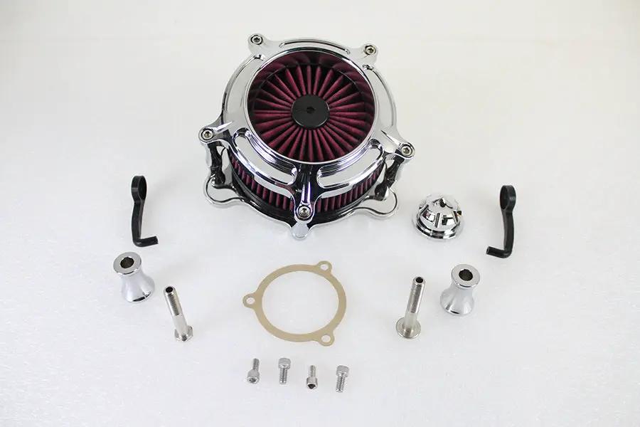 Wyatt Gatling Chrome Exposed Filter Air Cleaner Kit for Harley Davidson FLST (2001-2010) by Wyatt Gatling